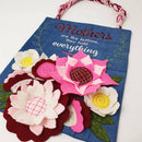 Felt Flowers Mothers Day Wall Hanging 5x7 6x10 7x12 8x12 - Sweet Pea