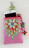 3D Flower Mobile Phone Purse and Zipper Purse 5x7 6x10 - Sweet Pea
