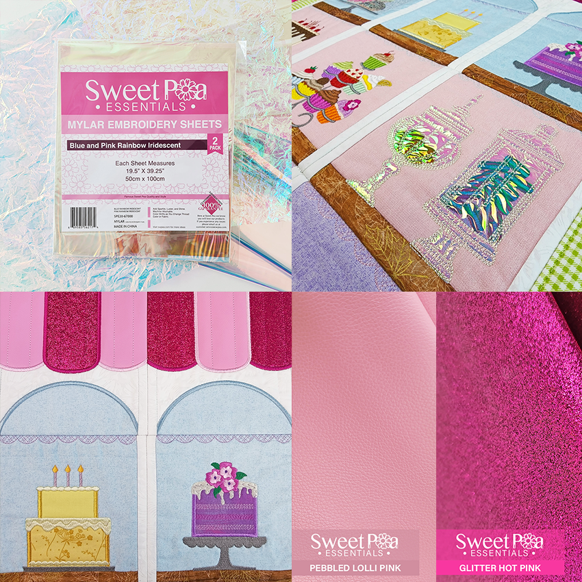 Sweet Pea Patisserie Quilt 4x4 5x5 6x6 7x7 In the hoop machine embroidery designs