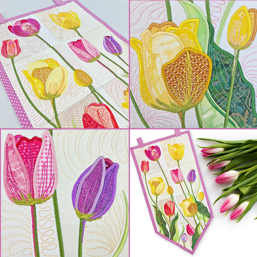 Tulip Fields Hanger 4x4 5x5 6x6 7x7 8x8 - Sweet Pea Australia In the hoop machine embroidery designs. in the hoop project, in the hoop embroidery designs, craft in the hoop project, diy in the hoop project, diy craft in the hoop project, in the hoop embroidery patterns, design in the hoop patterns, embroidery designs for in the hoop embroidery projects, best in the hoop machine embroidery designs perfect for all hoops and embroidery machines