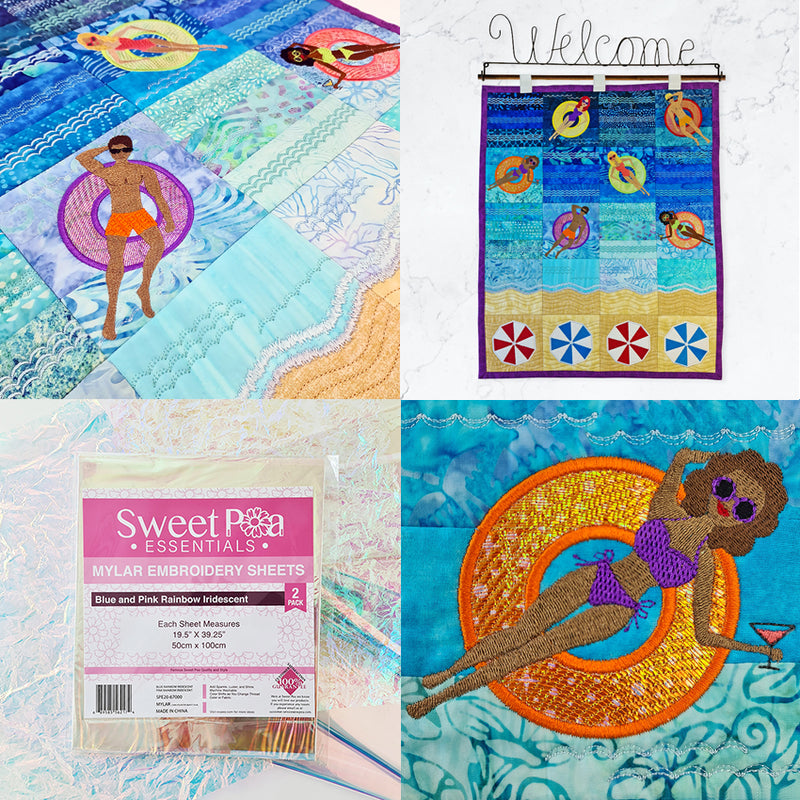 At the Beach Blocks and Wall Hanging 5x5 6x6 7x7 | Sweet Pea.