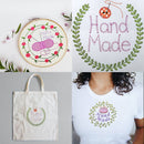 Handmade Wreaths Embroidery 4x4 5x5 6x6 7x7 - Sweet Pea
