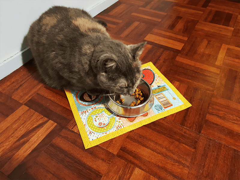 Cat Food Mat 4x4 5x5 6x6 - Sweet Pea