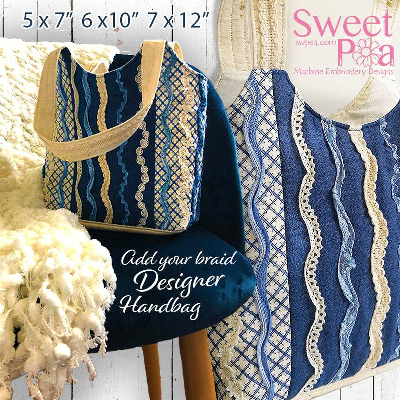 Add your Braid Designer Handbag 5x7 6x10 7x12 - Sweet Pea