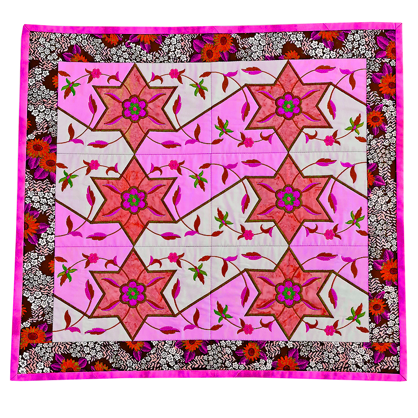 The Agra Star Quilt 5x7 6x10 7x12 In the hoop machine embroidery designs