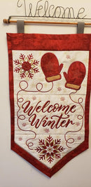 Welcome Winter Flag 5x7 6x10 7x12 - Sweet Pea