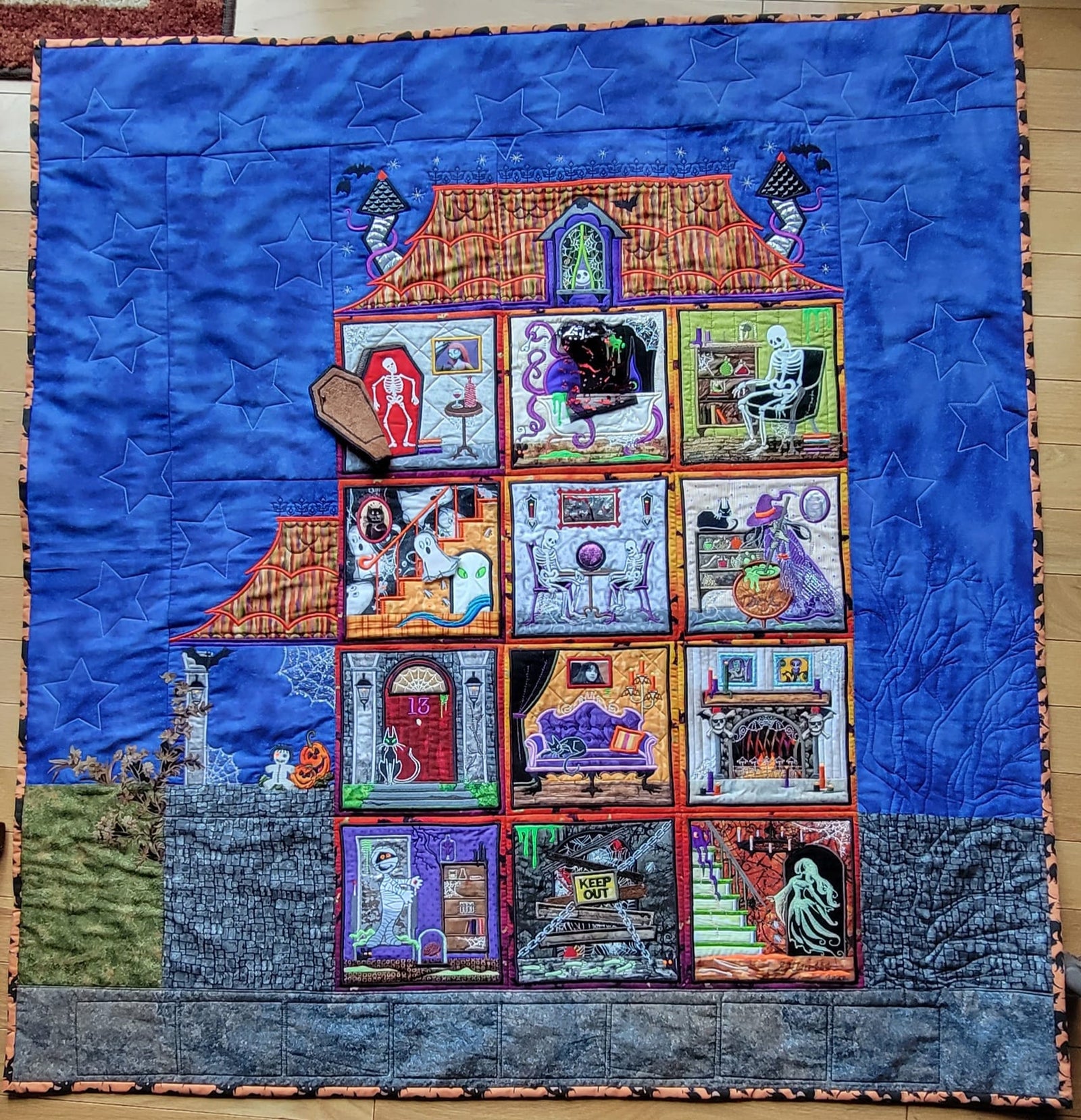 Halloween Haunted House Quilt Bulk Pack