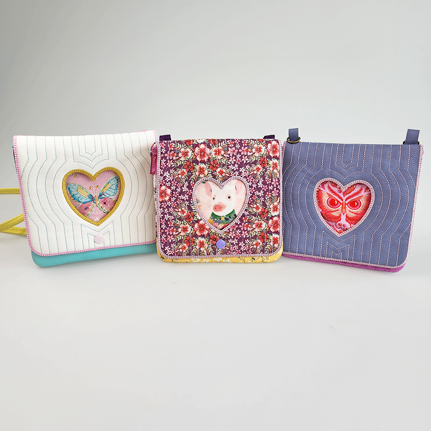 Fill Your Heart Bag 5x5 6x6 7x7 8x8 9x9 In the hoop machine embroidery designs