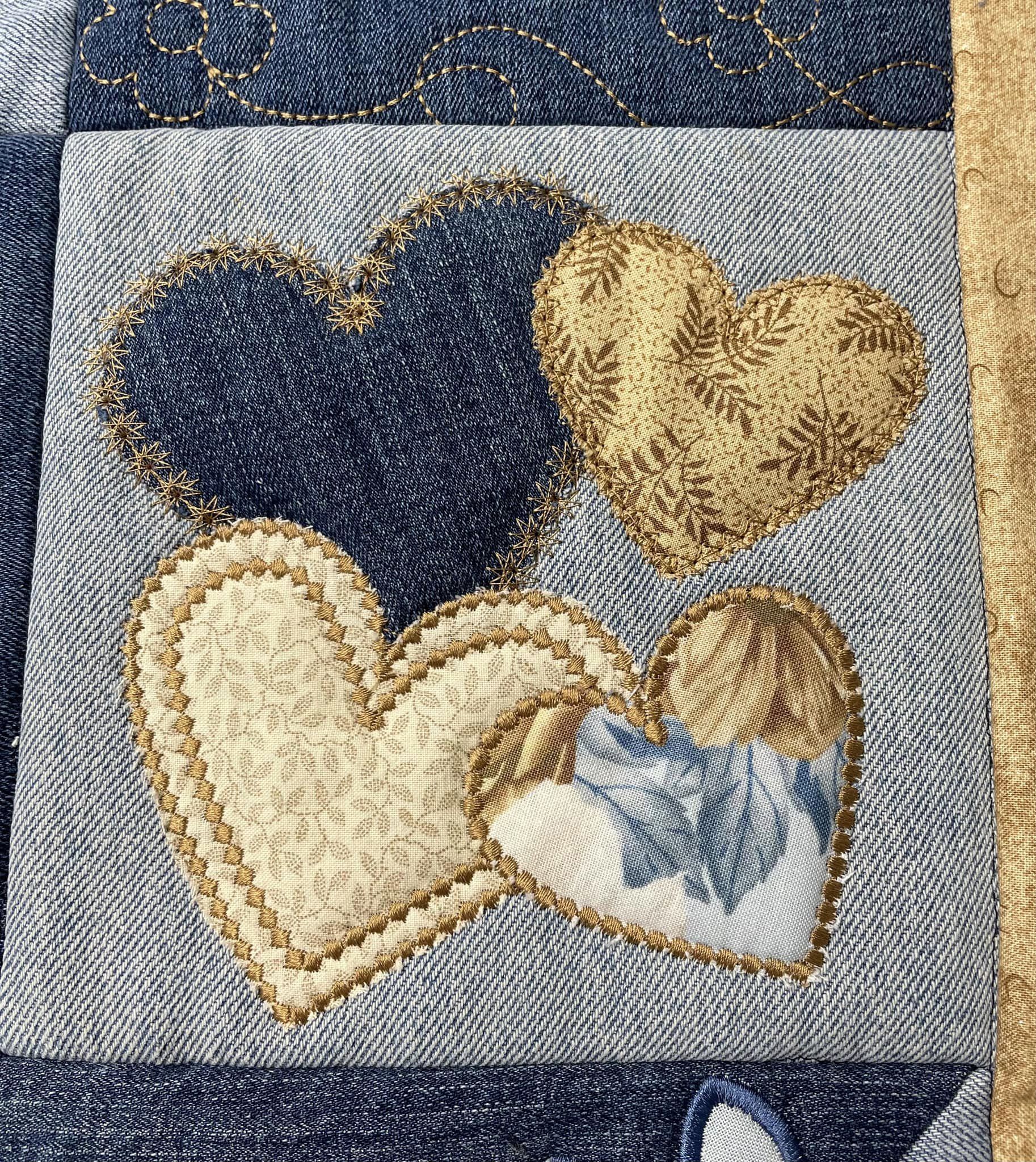 Denim quilt in the hoop 4x4 5x5 6x6 7x7 In the hoop machine embroidery designs