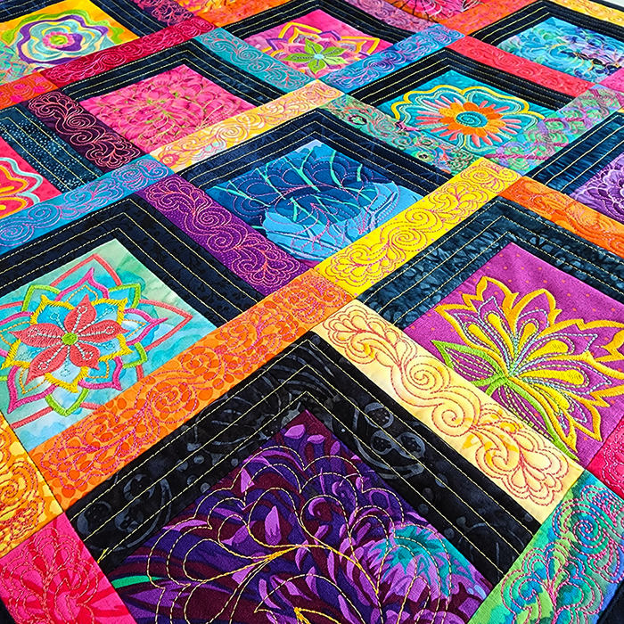 Floral Shadow Box Quilt