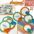 Animal Quilt Labels 4x4 5x5 - Sweet Pea