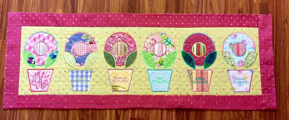 Flower Pot Quilt 5x7 6x10 and 7x12 - Sweet Pea Australia In the hoop machine embroidery designs. in the hoop project, in the hoop embroidery designs, craft in the hoop project, diy in the hoop project, diy craft in the hoop project, in the hoop embroidery patterns, design in the hoop patterns, embroidery designs for in the hoop embroidery projects, best in the hoop machine embroidery designs perfect for all hoops and embroidery machines