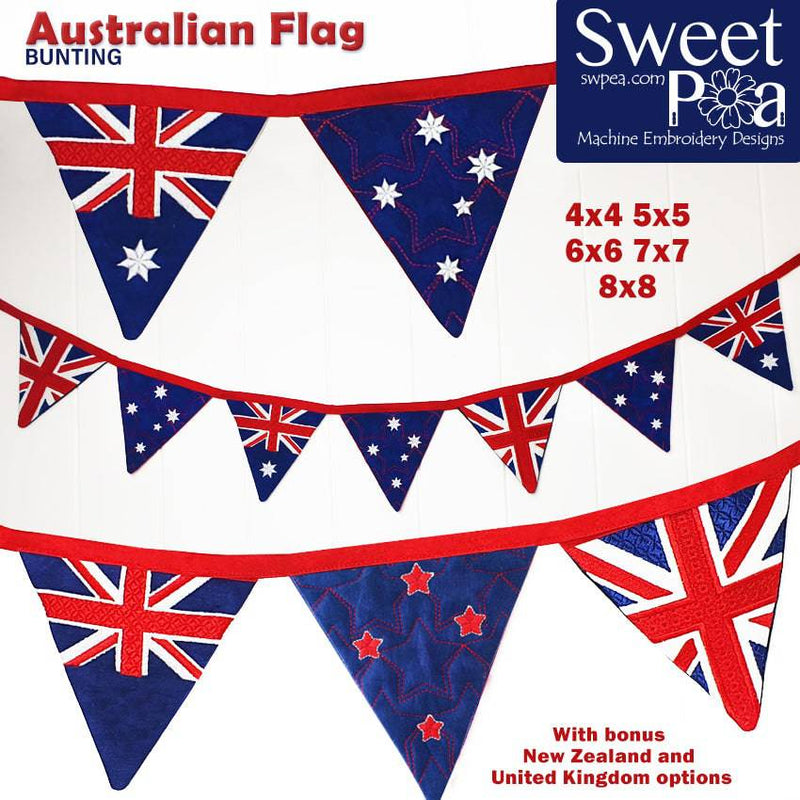 Australian Flag Bunting 4x4 5x5 6x6 7x7 8x8 - Sweet Pea