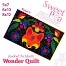 BOM Block of the month wonder quilt block 3 - Sweet Pea