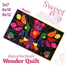 BOM Block of the month wonder quilt block 5 - Sweet Pea