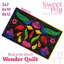 BOM Block of the month wonder quilt block 11 - Sweet Pea