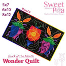 BOM Block of the month wonder quilt block 6 - Sweet Pea