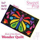 BOM Block of the month wonder quilt block 9 - Sweet Pea