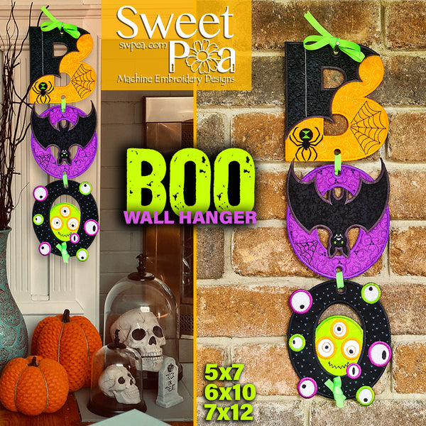 BOO Wall Hanger 5x7 6x10 7x12 | Sweet Pea.