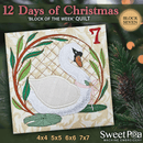 BOW Twelve Days of Christmas Quilt Block 7 - Sweet Pea