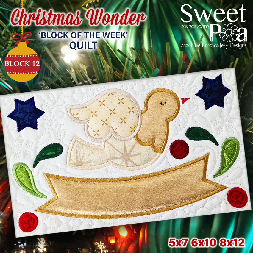 BOW Christmas Wonder Mystery Quilt Block 12 - Sweet Pea Australia In the hoop machine embroidery designs. in the hoop project, in the hoop embroidery designs, craft in the hoop project, diy in the hoop project, diy craft in the hoop project, in the hoop embroidery patterns, design in the hoop patterns, embroidery designs for in the hoop embroidery projects, best in the hoop machine embroidery designs perfect for all hoops and embroidery machines