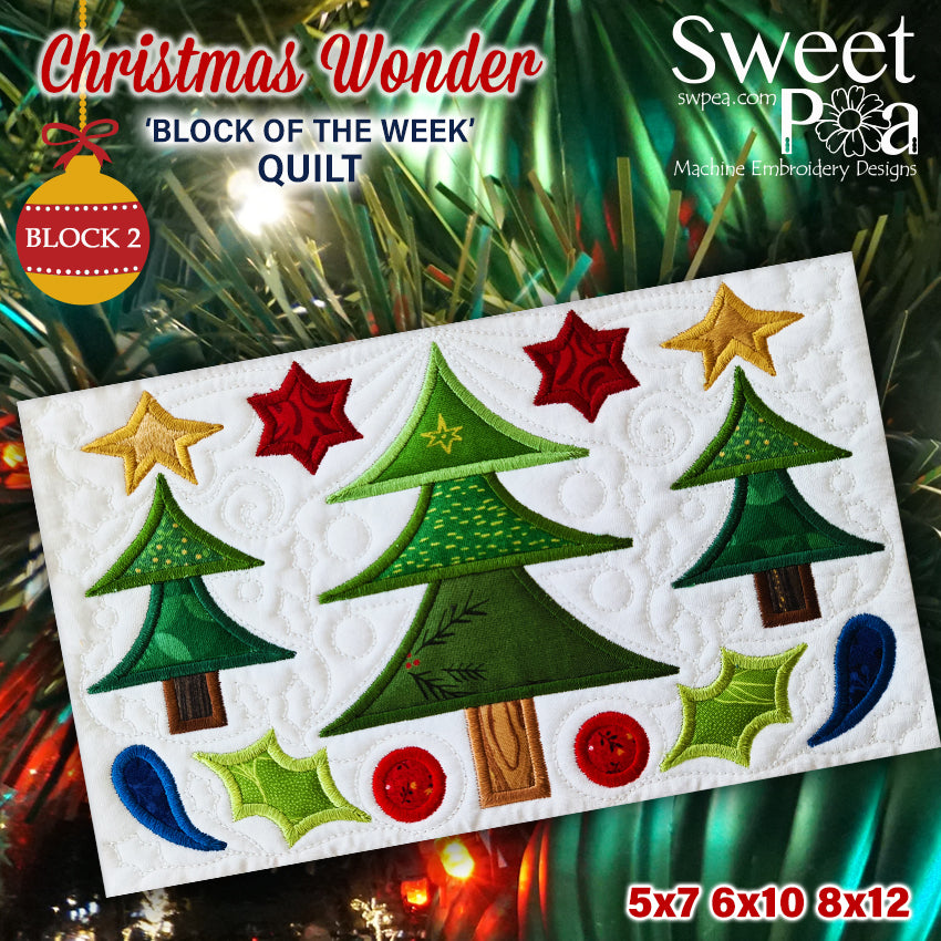 BOW Christmas Wonder Mystery Quilt Block 2 - Sweet Pea Australia In the hoop machine embroidery designs. in the hoop project, in the hoop embroidery designs, craft in the hoop project, diy in the hoop project, diy craft in the hoop project, in the hoop embroidery patterns, design in the hoop patterns, embroidery designs for in the hoop embroidery projects, best in the hoop machine embroidery designs perfect for all hoops and embroidery machines