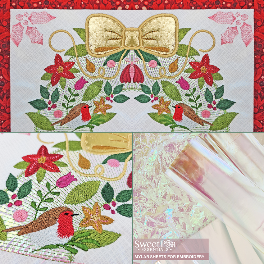 Festive Things BOW Block 1 and mylar used in design