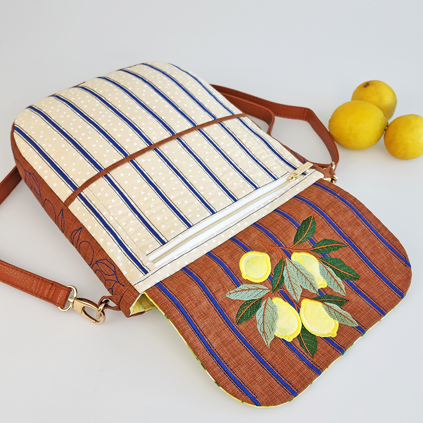 Lemon Lane Bag Set In the hoop machine embroidery designs