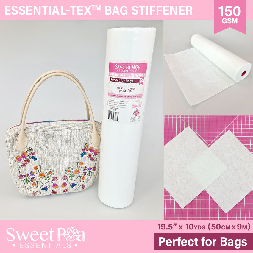 Essential-Tex™ Bag Stiffener - Sweet Pea Australia In the hoop machine embroidery designs. in the hoop project, in the hoop embroidery designs, craft in the hoop project, diy in the hoop project, diy craft in the hoop project, in the hoop embroidery patterns, design in the hoop patterns, embroidery designs for in the hoop embroidery projects, best in the hoop machine embroidery designs perfect for all hoops and embroidery machines