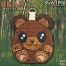 Bear Zipper Purse 4x4 5x5 | Sweet Pea.