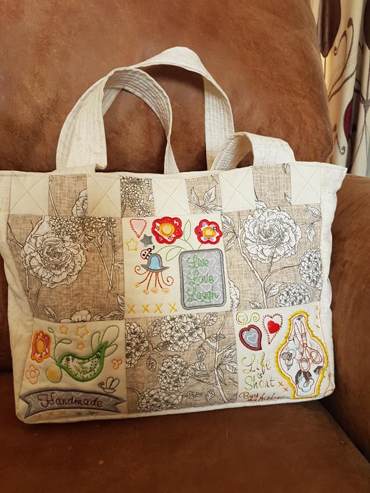 3D Embroidered Coloured Tote Bag - Superstitch 86