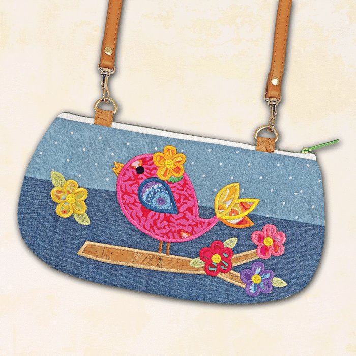 Bird Bag ITH Embroidery Design - 6x10, 7x12, 9x12, 9.5x14
