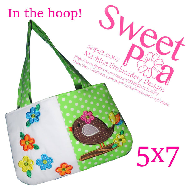 Bird Bag 5x7 - Sweet Pea