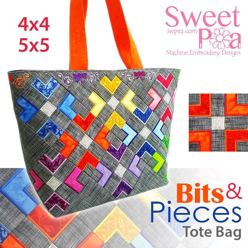 Bits and Pieces Quilt Blocks and Bag 4x4 5x5 - Sweet Pea