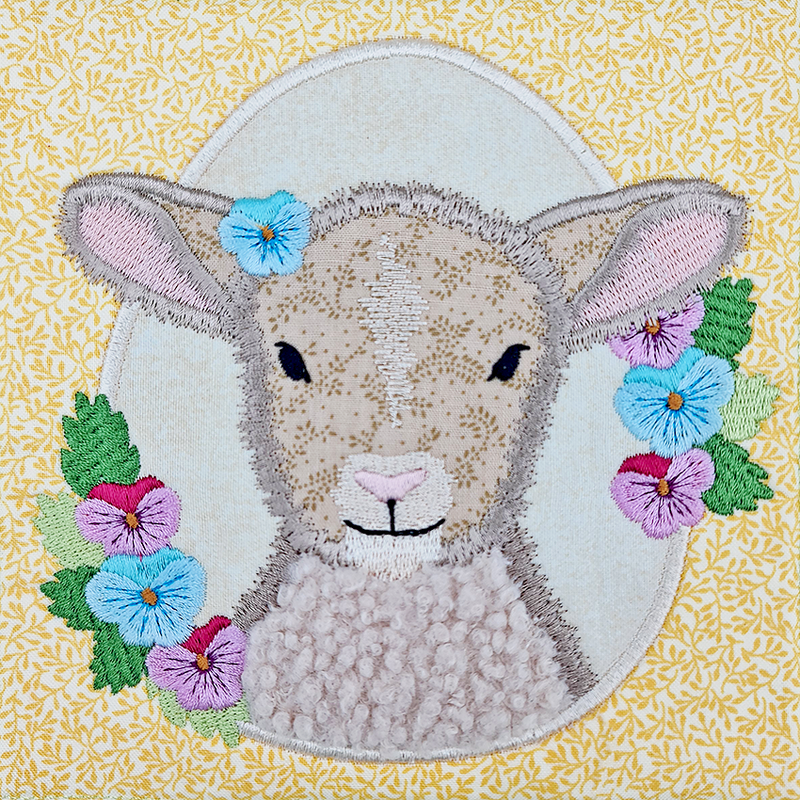 BOW Easter Quilt - Block 3 - Sweet Pea In The Hoop Machine Embroidery Design