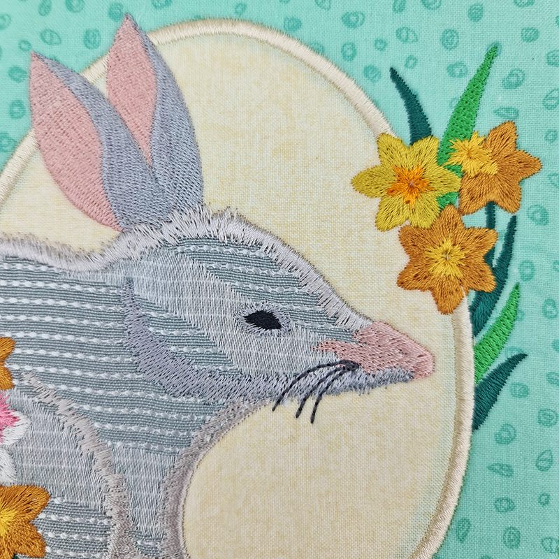 BOW Easter Quilt - Block 4 - Sweet Pea In The Hoop Machine Embroidery Design