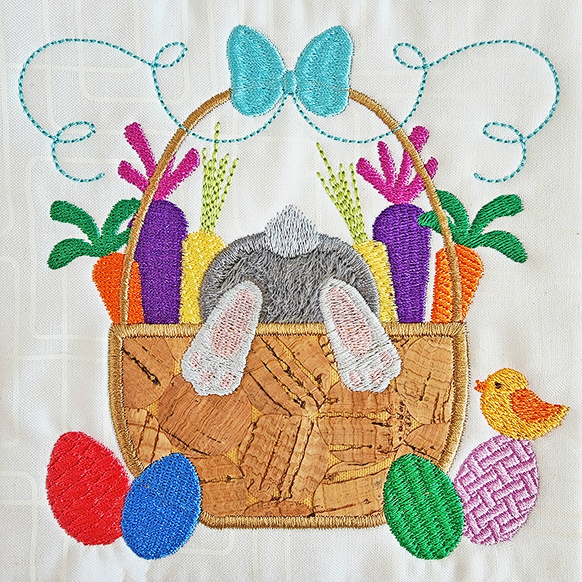 BOW Spring Things Quilt - Block 5 In the hoop machine embroidery designs