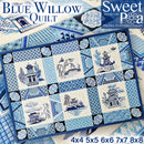 Blue Willow Quilt 4x4 5x5 6x6 7x7 8x8 | Sweet Pea.