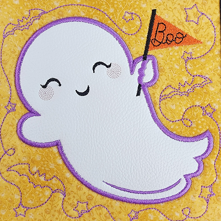 Cute Ghost Runner 4x4 5x5 6x6 7x7 In the hoop machine embroidery designs