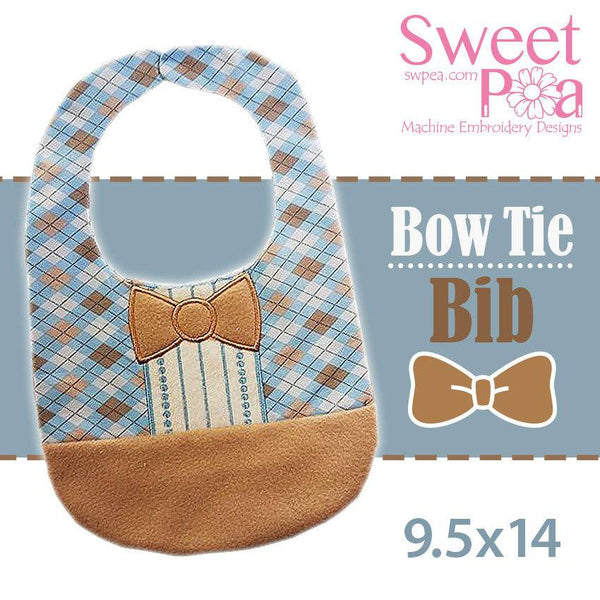 Bow Tie Bib 9.5x14 - Sweet Pea