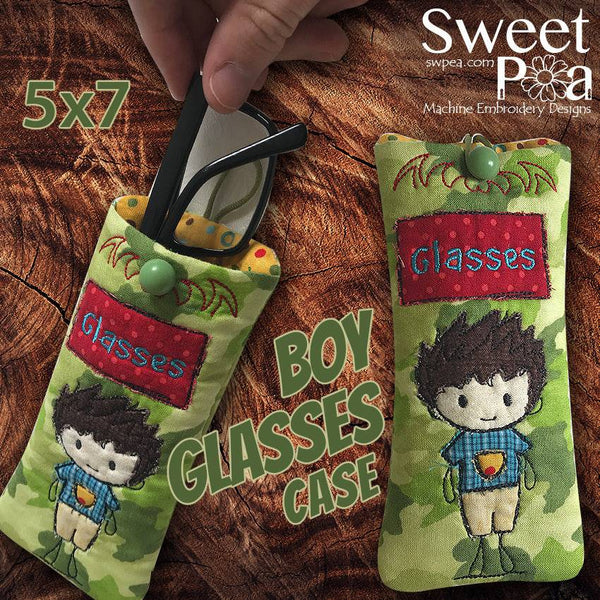 Boy glasses case 5x7 - Sweet Pea