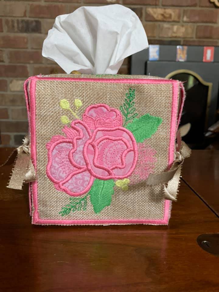Roses Tissue Box 5x7 - Sweet Pea