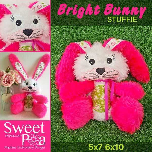 Bright Bunny stuffed toy 5x7 6x10 - Sweet Pea