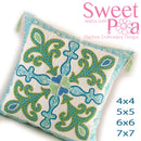 Bright placemat and quilt blocks 4x4 5x5 6x6 7x7 - Sweet Pea