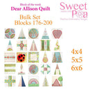 Bulk Dear Allison blocks 176-200 - Sweet Pea