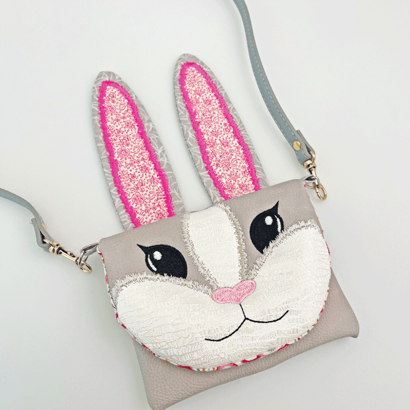 Bunny Purse 6x10 7x12 8x12 9.5x14 - Sweet Pea In The Hoop Machine Embroidery Design