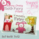Bunny onesy tooth fairy pillow 5x7 6x10 7x12 - Sweet Pea