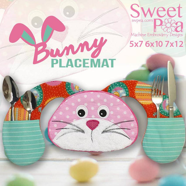 Bunny Placemat 5x7 6x10 7x12 - Sweet Pea
