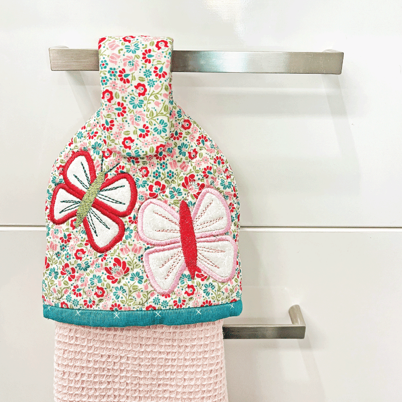 How To Make In The Hoop Towel Topper With A Hanging Loop (Free Design)