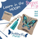 Butterfly Zipper Purse  4x4 5x5 6x6 - Sweet Pea